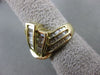 ESTATE WIDE 2.50CT BAGUETTE DIAMOND 18KT YELLOW GOLD WAVE MULTI ROW RING #21187