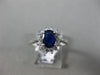 ESTATE 1.30CT DIAMOND & AAA SAPPHIRE 14KT YELLOW GOLD OVAL HALO ENGAGEMENT RING