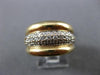 ESTATE .40CT DIAMOND 14KT WHITE & YELLOW GOLD 3D CLASSIC 3 ROW ANNIVERSARY RING