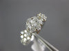 ESTATE 1.18CT DIAMOND 14K WHITE GOLD FLOWER PAST PRESENT FUTURE ANNIVERSARY RING