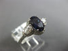 ESTATE 2.21CT DIAMOND & AAA ALEXANDRITE 18KT WHITE GOLD 3D OVAL ENGAGEMENT RING