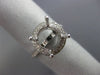 ESTATE LARGE .65CT DIAMOND 14KT WHITE GOLD ROUND HALO SEMI MOUNT ENGAGMENT RING