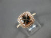 ESTATE 1.64CT DIAMOND & AAA MORGANITE 14K ROSE GOLD CUSHION SQUARE HALO FUN RING