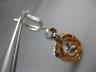 ESTATE LARGE .50CT DIAMOND 14KT WHITE & ROSE GOLD 3D LOVE KNOT HANGING EARRINGS