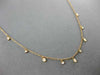 ESTATE .09CT DIAMOND 18KT ROSE GOLD 3D CHANDELIER BY THE YARD FLOATING NECKLACE