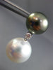 EXTRA LARGE .28CT DIAMOND AAA SOUTH SEA & TAHITIAN PEARLS 18KT GOLD 3D EARRINGS