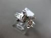 ESTATE LARGE .47CT DIAMOND 14KT WHITE GOLD 3D CHANNEL SEMI MOUNT ENGAGEMENT RING