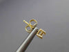 ESTATE .28CT PRINCESS CUT DIAMOND 14KT YELLOW GOLD CLASSIC STUD EARRINGS #14267