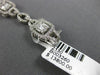 ESTATE WIDE 3.06CT DIAMOND 18K WHITE GOLD 3D CLASSIC SQUARE HALO TENNIS BRACELET