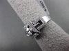 ANTIQUE WIDE .95CT DIAMOND 14KT WHITE GOLD SQUARE HALO ENGAGEMENT RING #15892