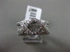 ESTATE WIDE 1.10CT DIAMOND 14KT WHITE GOLD 3D MULTI ROW INFINITY PAVE LOVE RING