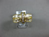 ESTATE WIDE 1.20CT DIAMOND 14K YELLOW GOLD 3D BAGUETTE X INFINITY LOVE KNOT RING