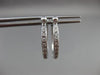 ESTATE .45CT DIAMOND 14K WHITE GOLD DOUBLE SIDED HUGGIE HOOP EARRINGS  #22504