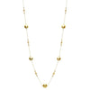 ESTATE .90CT DIAMOND & GOLDEN PEARL 14KT YELLOW GOLD FLOWER BY THE YARD NECKLACE