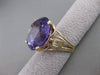 ANTIQUE LARGE 23CT AAA AMETHYST 14KT YELLOW GOLD FILIGREE SOLITAIRE RING #21473