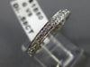 ANTIQUE .58CT DIAMOND 14KT WHITE GOLD MILGRAIN ETERNITY ANNIVERSARY RING #19869