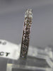 ANTIQUE .58CT DIAMOND 14KT WHITE GOLD MILGRAIN ETERNITY ANNIVERSARY RING #19869