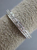ANTIQUE .58CT DIAMOND 14KT WHITE GOLD MILGRAIN ETERNITY ANNIVERSARY RING #19869
