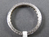 ANTIQUE .58CT DIAMOND 14KT WHITE GOLD MILGRAIN ETERNITY ANNIVERSARY RING #19869