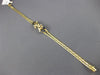 ANTIQUE WIDE 1.10CT DIAMOND & SAPPHIRE 14KT YELLOW GOLD FLORAL BRACELET #16127
