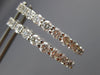 ESTATE 3.16CT DIAMOND 14KT WHITE GOLD DOUBLE SIDED HOOP HUGGIE EARRINGS #19210