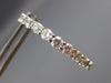 ESTATE 3.16CT DIAMOND 14KT WHITE GOLD DOUBLE SIDED HOOP HUGGIE EARRINGS #19210