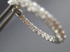 ESTATE 3.16CT DIAMOND 14KT WHITE GOLD DOUBLE SIDED HOOP HUGGIE EARRINGS #19210