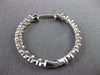 ESTATE 3.16CT DIAMOND 14KT WHITE GOLD DOUBLE SIDED HOOP HUGGIE EARRINGS #19210