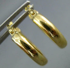 ESTATE SMALL 14KT YELLOW GOLD 3D CLASSIC HOOP EARRINGS #25146