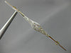 ANTIQUE LONG .40CT OLD MINE DIAMOND 14KT TWO TONE GOLD FILIGREE BROOCH #21482