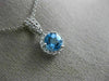 ESTATE 1.06CT DIAMOND & AAA BLUE TOPAZ 14KT WHITE GOLD PAVE HALO ROUND PENDANT