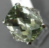 EXTRA LARGE 8.10CT DIAMOND & AAA GREEN AMETHYST 14K WHITE GOLD 3D FILIGREE RING