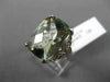 EXTRA LARGE 8.10CT DIAMOND & AAA GREEN AMETHYST 14K WHITE GOLD 3D FILIGREE RING
