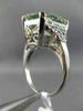 EXTRA LARGE 8.10CT DIAMOND & AAA GREEN AMETHYST 14K WHITE GOLD 3D FILIGREE RING