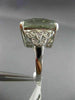EXTRA LARGE 8.10CT DIAMOND & AAA GREEN AMETHYST 14K WHITE GOLD 3D FILIGREE RING