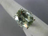 EXTRA LARGE 8.10CT DIAMOND & AAA GREEN AMETHYST 14K WHITE GOLD 3D FILIGREE RING