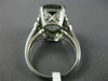 EXTRA LARGE 8.10CT DIAMOND & AAA GREEN AMETHYST 14K WHITE GOLD 3D FILIGREE RING