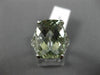 EXTRA LARGE 8.10CT DIAMOND & AAA GREEN AMETHYST 14K WHITE GOLD 3D FILIGREE RING