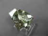 EXTRA LARGE 8.10CT DIAMOND & AAA GREEN AMETHYST 14K WHITE GOLD 3D FILIGREE RING