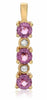1.13CT DIAMOND & AAA PINK SAPPHIRE 14KT YELLOW GOLD 3D CLASSIC JOURNEY PENDANT