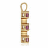 1.13CT DIAMOND & AAA PINK SAPPHIRE 14KT YELLOW GOLD 3D CLASSIC JOURNEY PENDANT