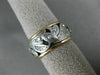 ANTIQUE .7CT OLD MINE DIAMOND PLATINUM & 14K ROSE GOLD ETERNITY ANNIVERSARY RING