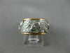 ANTIQUE .7CT OLD MINE DIAMOND PLATINUM & 14K ROSE GOLD ETERNITY ANNIVERSARY RING