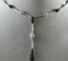LARGE 2.13CT DIAMOND & AAA SAPPHIRE 14KT WHITE GOLD LARIAT BY THE YARD NECKLACE
