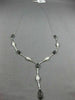 LARGE 2.13CT DIAMOND & AAA SAPPHIRE 14KT WHITE GOLD LARIAT BY THE YARD NECKLACE