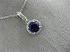 ESTATE .58CT DIAMOND & AAA AMETHYST 14KT WHITE GOLD CLASSIC HALO ROUND PENDANT