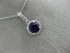 ESTATE .58CT DIAMOND & AAA AMETHYST 14KT WHITE GOLD CLASSIC HALO ROUND PENDANT