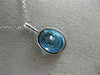 LARGE 3.24CT DIAMOND & AAA OVAL BLUE TOPAZ 14KT WHITE GOLD 3D FLOWER PENDANT