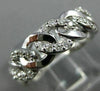 ESTATE WIDE .40CT DIAMOND 14KT WHITE GOLD 3/4TH ETERNITY LOVE KNOT WEDDING RING