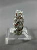 ESTATE WIDE .40CT DIAMOND 14KT WHITE GOLD 3/4TH ETERNITY LOVE KNOT WEDDING RING